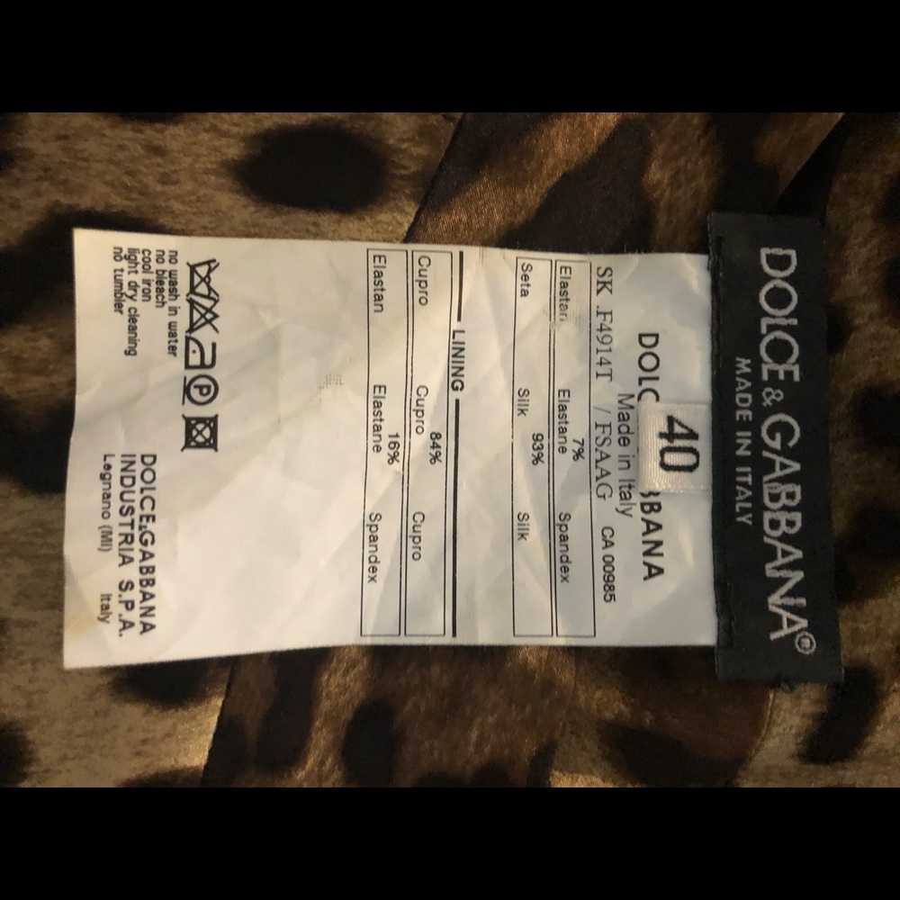 Authentic DOLCE & GABBANA LEOPARD SKIRT